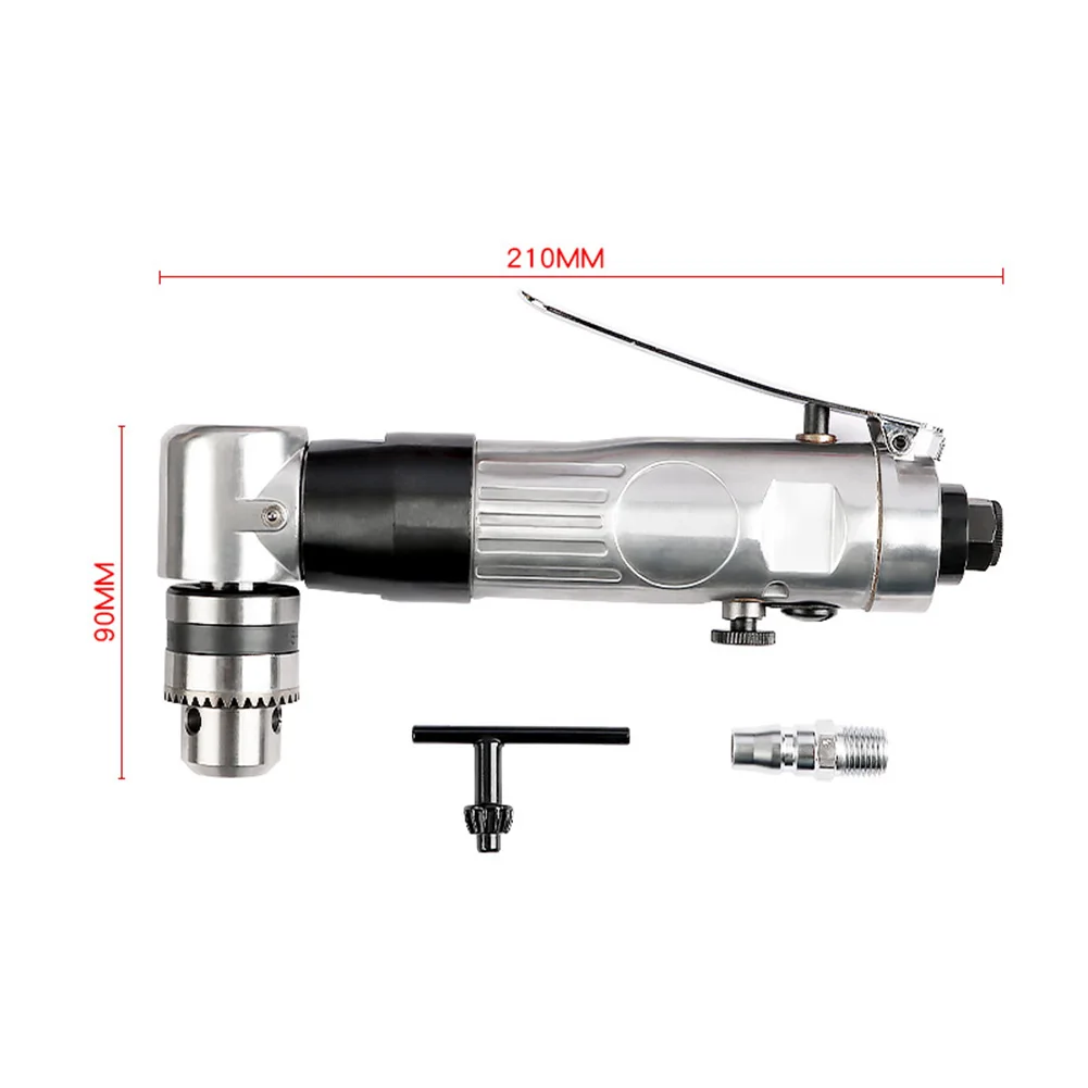 1Pc 90 Degree Right Angle Air Drill Reversible Pneumatic Drilling Machine For Tight Space Construction Alloy Elbow Tool