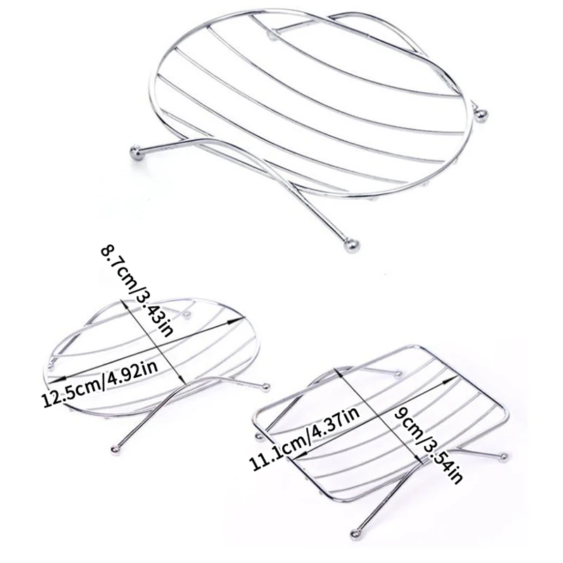 Stainless Steel Soap Dishes Rust-resistant Saver Basket For Bathroom Toilet Shower Soap Holder Case Brand Kitchen Accessories view 6