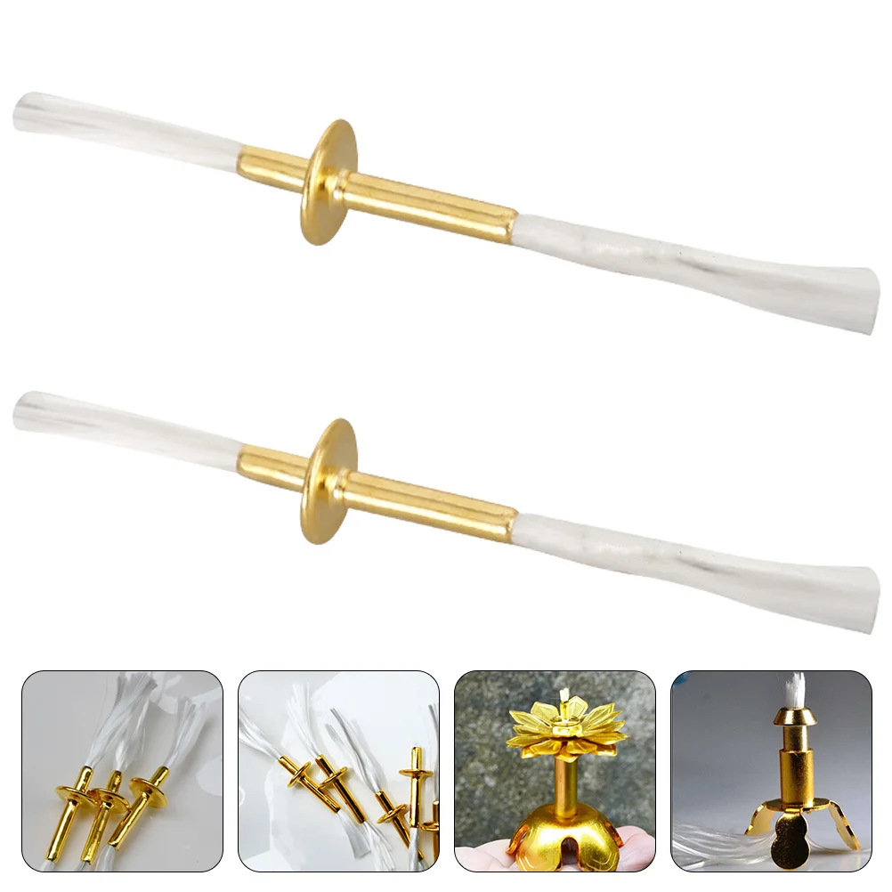 

Wick Tube Replacement Alloy Wick Tube Burner Retro Kerosene Lamp Oil Temple Cotton Thread Holder Lamp Wick Oil Lamp Part