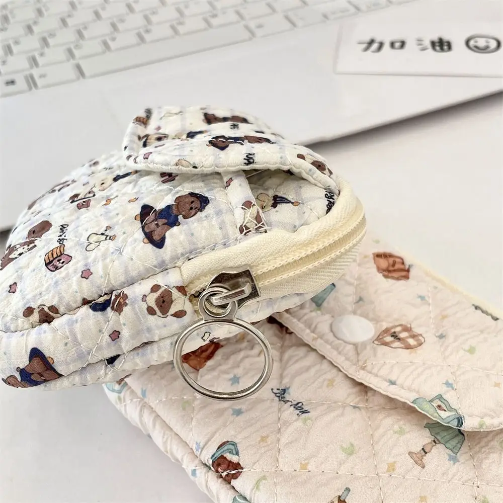 Cartoon Animals Coin Purse Multifunctional Card Quilted Storage Bag Card Hold Portable ID Bag