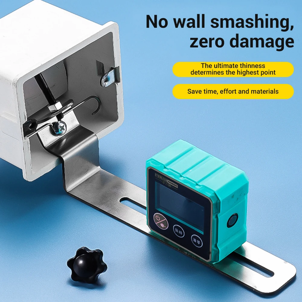 ที่ยึดเลเซอร์ระดับ 360 องศา พร้อมฟลูออเรสเซนต์สำหรับมองเห็นในเวลากลางคืน และติดตั้งบนผนังโดยไม่ต้องใช้เครื่องมือเพื่อความสะดวกในการติดตั้ง