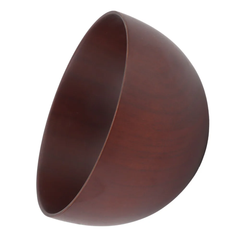 Hand Wash Wood Noodle Bowl Smooth Surface Round Shape Ramen Bowl Lightweight Thickened Bowl Wall Soup Bowl Meal Serving