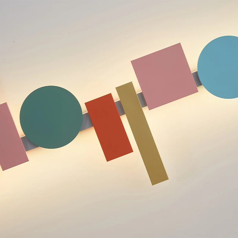 Totem Modular Wall Lamp Designer LED Long Geometric Lamp For Background Living Room Aisle Modern Colorful Porch Light