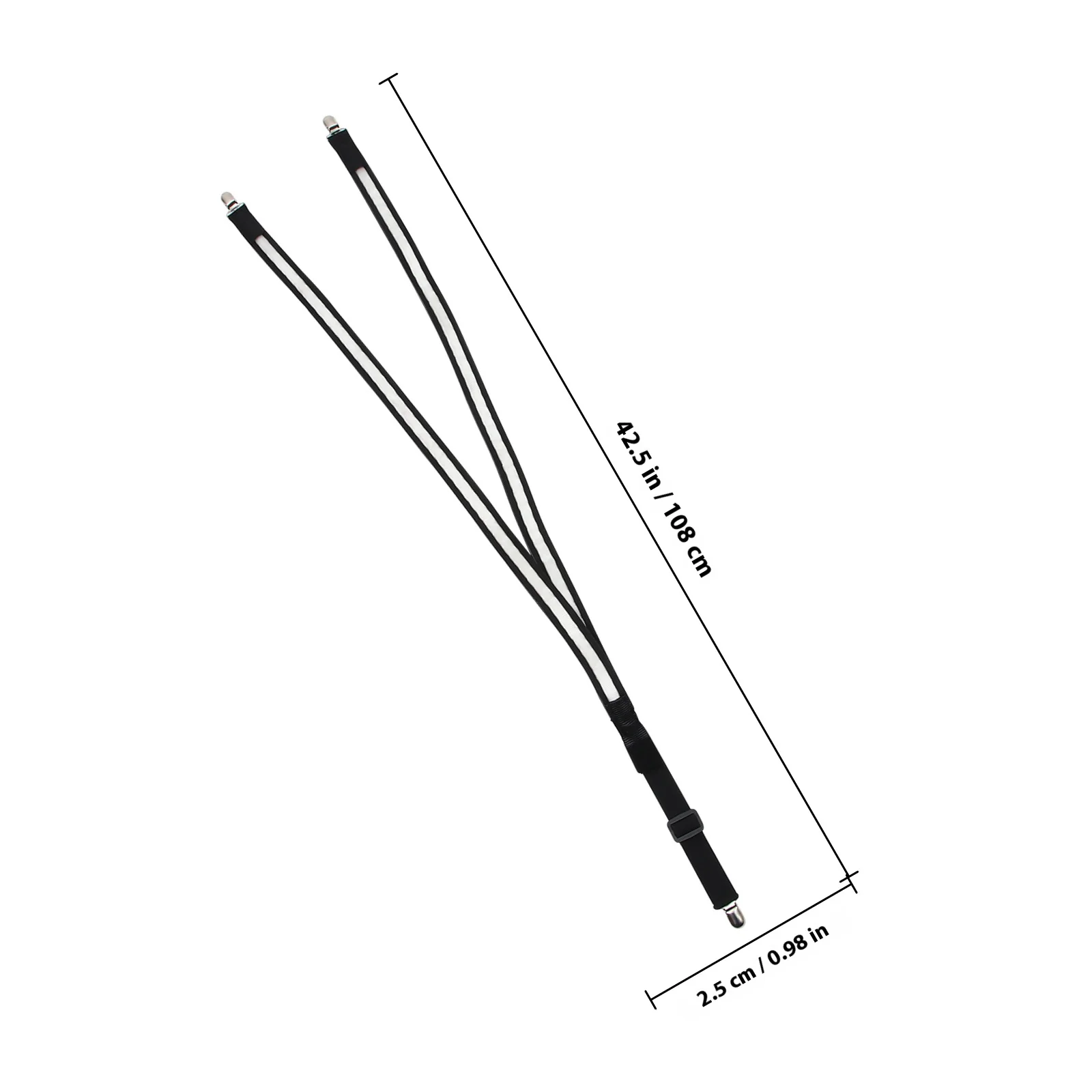 حمالات بمشبك LED باللون الأسود على شكل حرف Y وأقواس مرنة قابلة للتعديل وأضواء متوهجة لملابس حفلات المهرجانات غير الرسمية #2