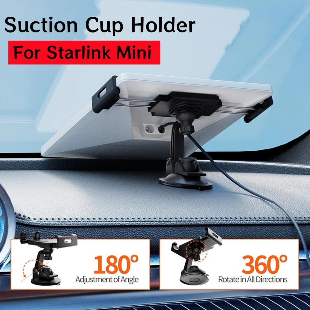 Suction Holder for Starlink Mini Mounting with Adjustable Flexible 360 Bracket Rotation For Starlink Mini Suction Cup Mount
