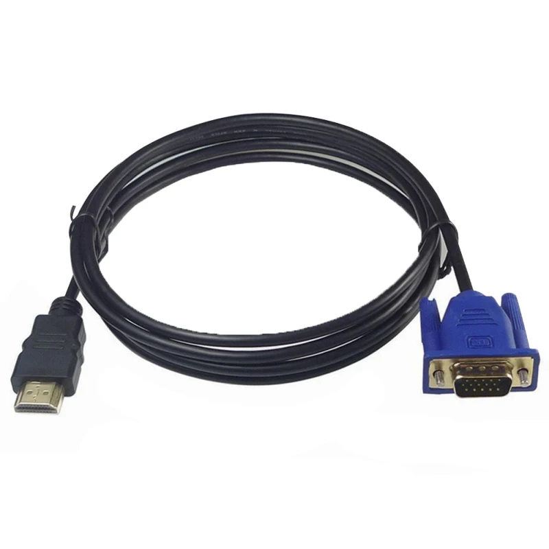 1PC 1.8 M 6ft HDMI TO VGA Connection Cable Suitable For All HDMI VGA Display Output Devices HDMI-compatible TO VGA Connection