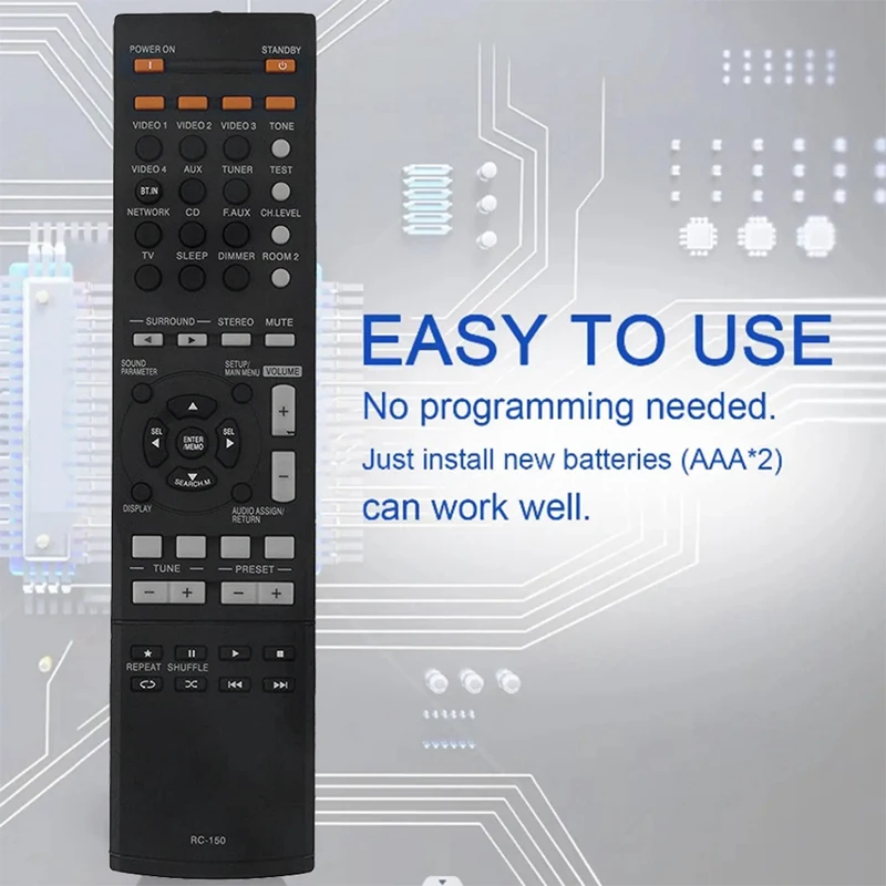 RC-150 Reemplace el control remoto para el receptor AV Sherwood R-507 R-607 R-807