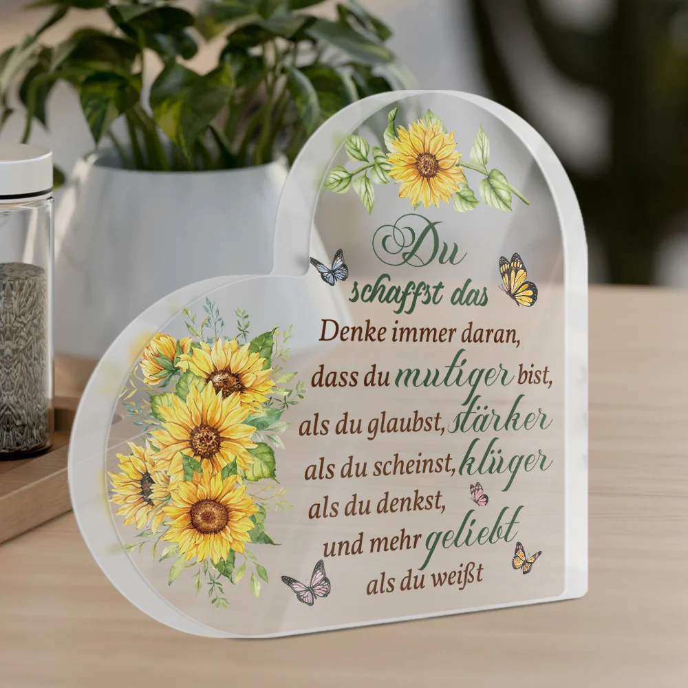 CIFBUY Acryl-Schild „Brave Heart“, inspirierende Plakette, rustikale Bauernhaus-Dekoration für Zuhause, Wohnzimmer, Schlafzimmer, Büro, Wanddekoration