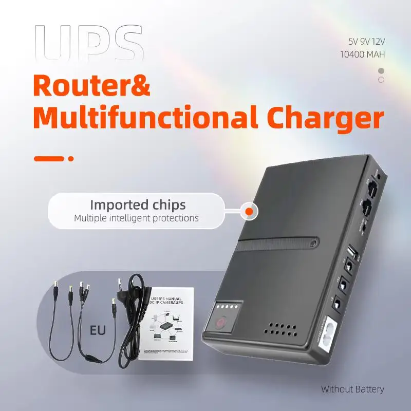 EU UPS Uninterruptible Power Supply 18W DC Backup Battery DC1018L 5V 9V 12V 1-2A AC220V for Router Wifi Modem Backup Charger