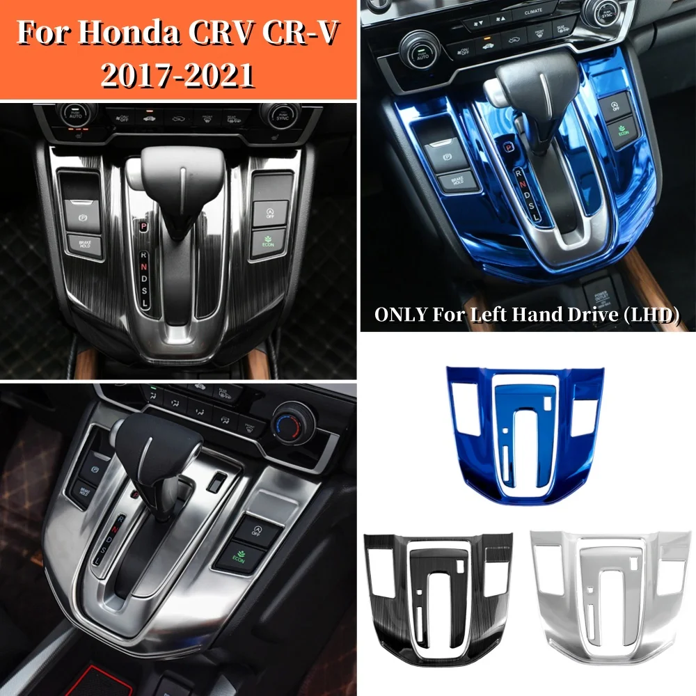 For Honda CRV CR-V 2017 2018 2019 2020 2021 LHD Car Gear Shift Panel Decorative Sequins Stainless Steel Trim styling Accessories