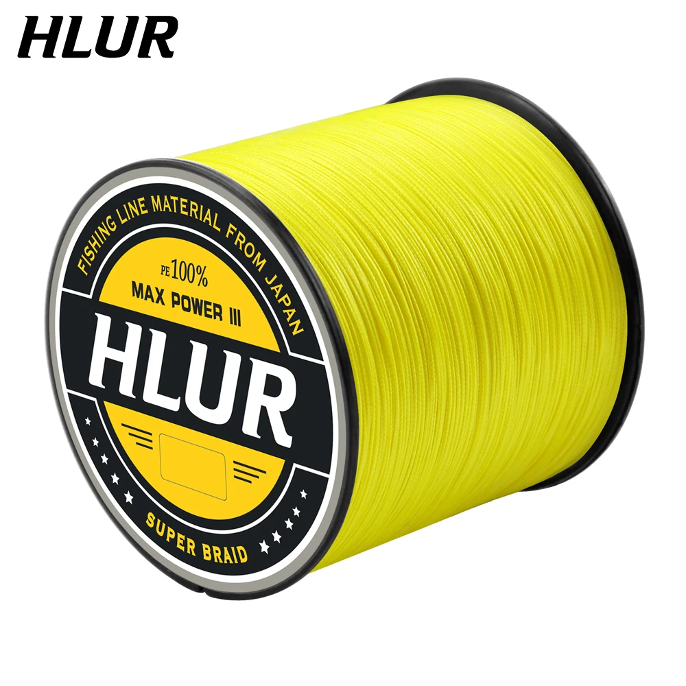 HLUR PE Braid Fishing Line 4 Strands PE Abrasion Resistant Fishing Wire for Freshwater Saltwater Outdoor Fishing Gear