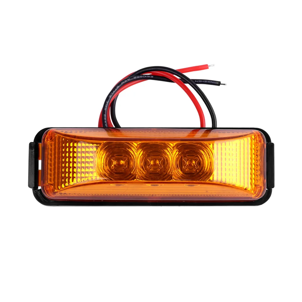 2Pcs 12V 3LED Side Marker Lights Car External Lights Warning Tail Light Auto Trailer Truck Lorry Lamps