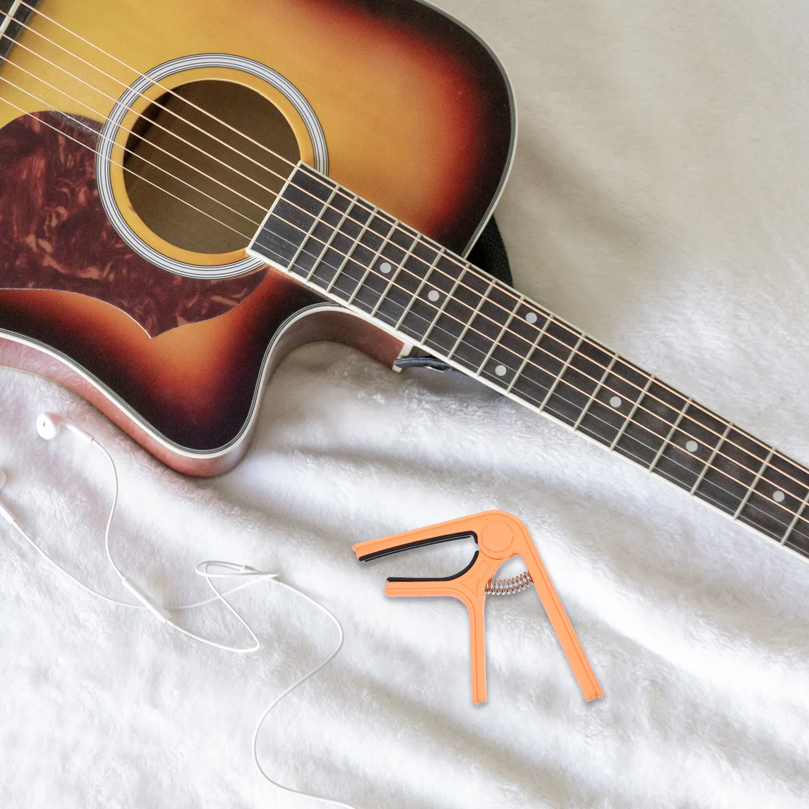

Professional Grade Guitar Capo in Tough Plastic Steel Compact Lightweight Easy to Reposition Ideal for Live Performance Or