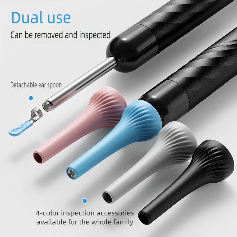 1080P Visual Ear Wax Cleaner with Camera Safe Earwax Removal Endoscope Luminous Otoscope for Ear Care Tools