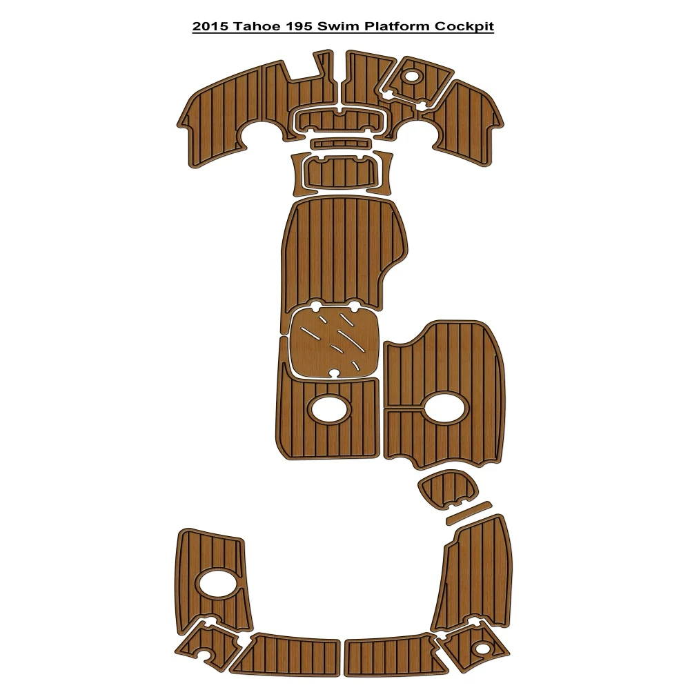 

2015 Tahoe 195 Swim Platform Cockpit Pad Boat EVA Foam Teak Deck Floor Mat SeaDek MarineMat Style Adhesive