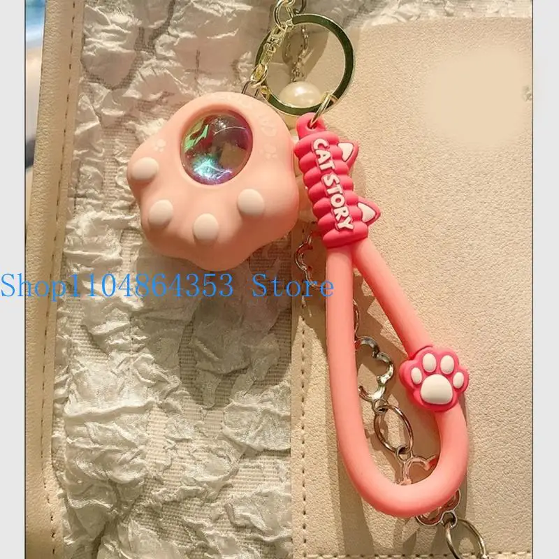652F Sunset Simulation Claw Keychain Multi Functional LED Night Light Keyring Accessory For Purse Decoration
