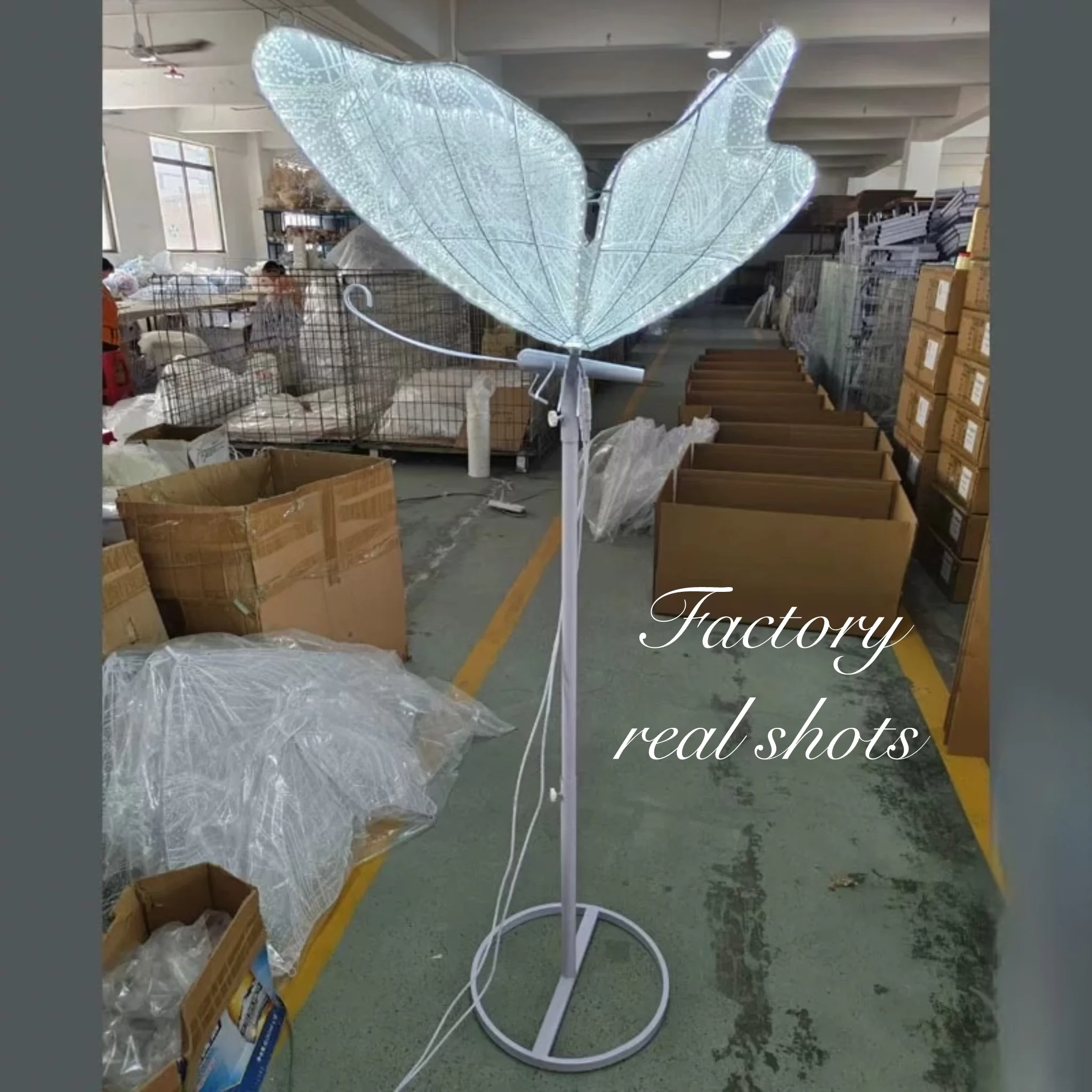 Mini Butterflies Led Wedding Light Romantic Lace Dia40cm Butterfly Floor Lamp Decor Wedding Walkway Party Event Lights