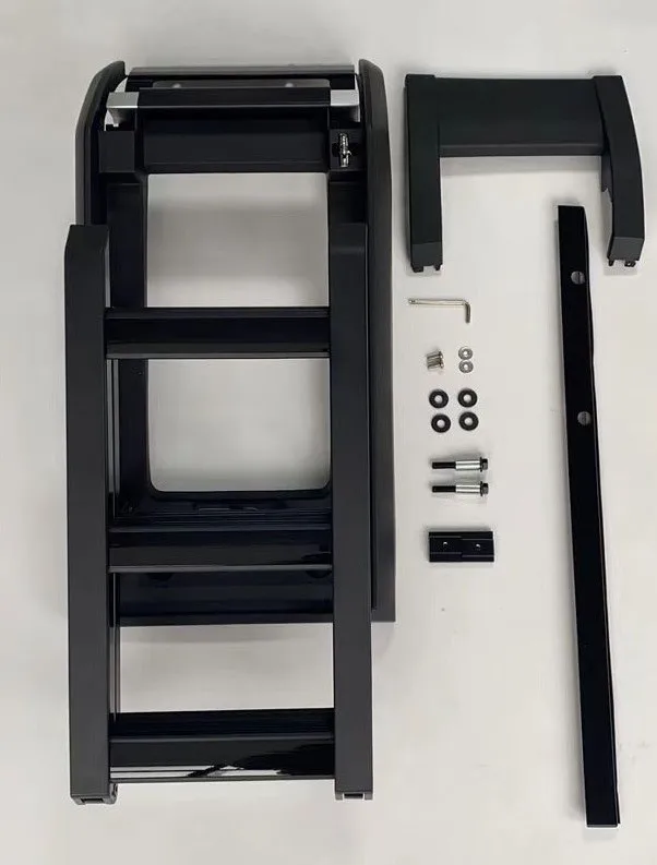 TIYPEOR Aluminum Alloy Climbing Ladder for Land Rover Defender for 2020 - 2025 110 90 130 Off-Road Foldable Side Ladder Upgrade