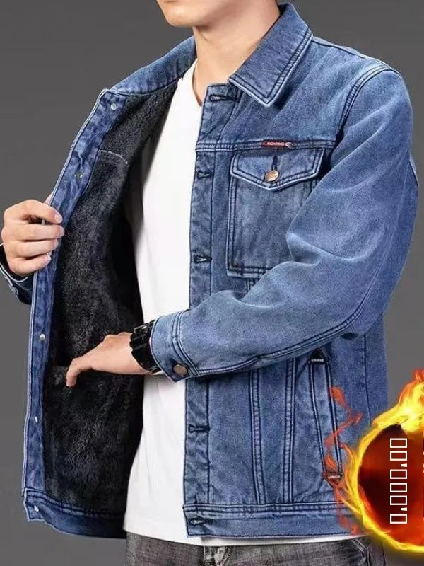 

Мужская джинсовая куртка Thiened Fce с множеством карманов, модная осенне-зимняя высококачественная повседневная верхняя одежда, легкий пиджак