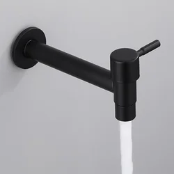 1PCS Outdoor Garden Long Handle Stainless Steel Wall Mounted Kitchen Bathroom Faucet Water Tap Bath Toilet Mop Pool Water Taps