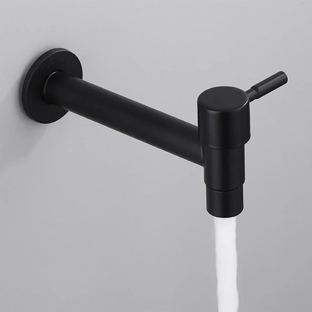 1PCS Outdoor Garden Long Handle Stainless Steel Wall Mounted Kitchen Bathroom Faucet Water Tap Bath Toilet Mop Pool Water Taps
