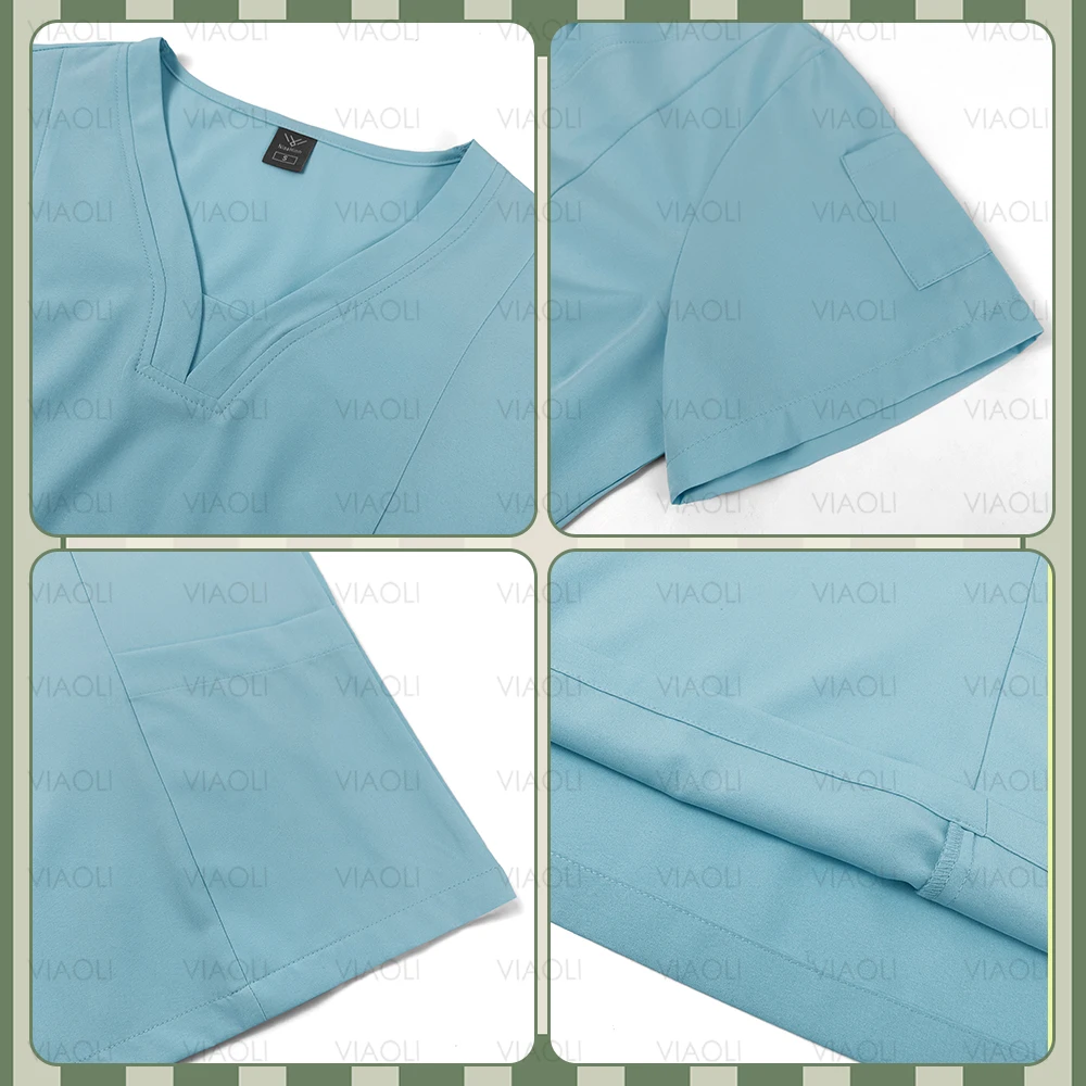 Uniforme da lavoro elastica all'ingrosso Le donne indossano tute scrub Uniformi da medico ospedaliero Set chirurgico medico Accessori infermieristici