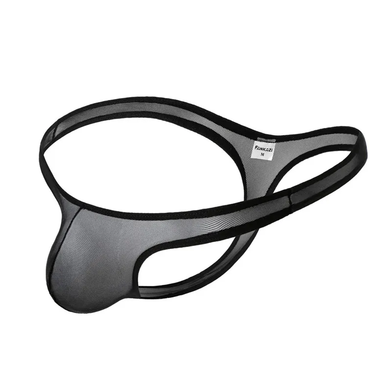

Sexy Underwear Men Thongs Low-Rise Nylon Panties Briefs Mesh Ultra Thin Thong Breathable Male Lingerie Seamless Underpants