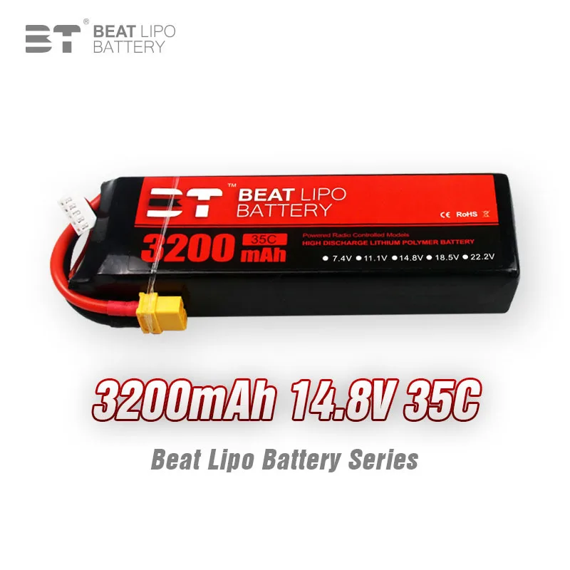 

BT LIPO Battery 3200mAh/4S/14.8V/35C/Model Aircraft Battery