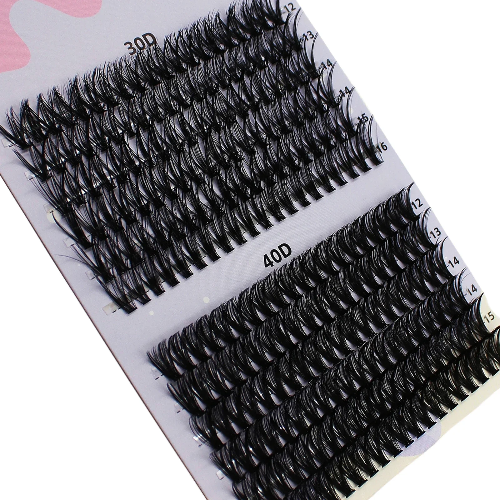 3Pack 30/40D 12-16mm Mix D Curl Cluster Lashes Extensions Clusters Lashes Soft Natural False Eyelashes  DIY Eyelash Extension