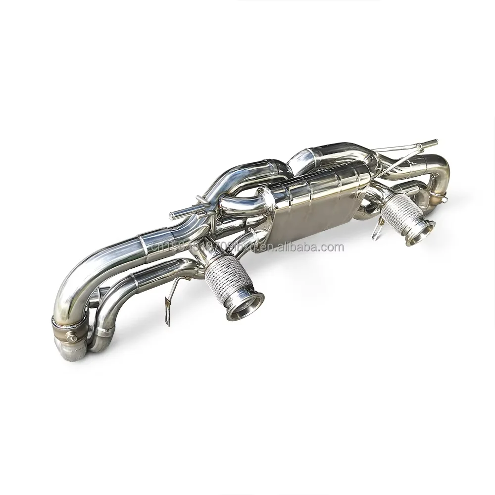 Stainless Steel Exhaust System cat Back Muffler for Audi R8 V10 5.2L 2015-2023 Race Car Performance Exhaust Pipe Modification