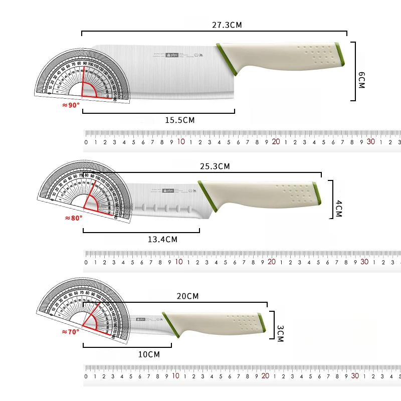 Stainless Steel Kitchen Knife, 3PCS Fruit Knife with Ergonomic Handle, Utility Knife for Home Kitchen