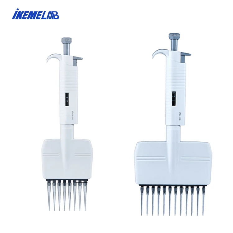 

IKEME Multichannel pipette 8 12 channel Adjustable Transferpette Full Autoclavable pipette