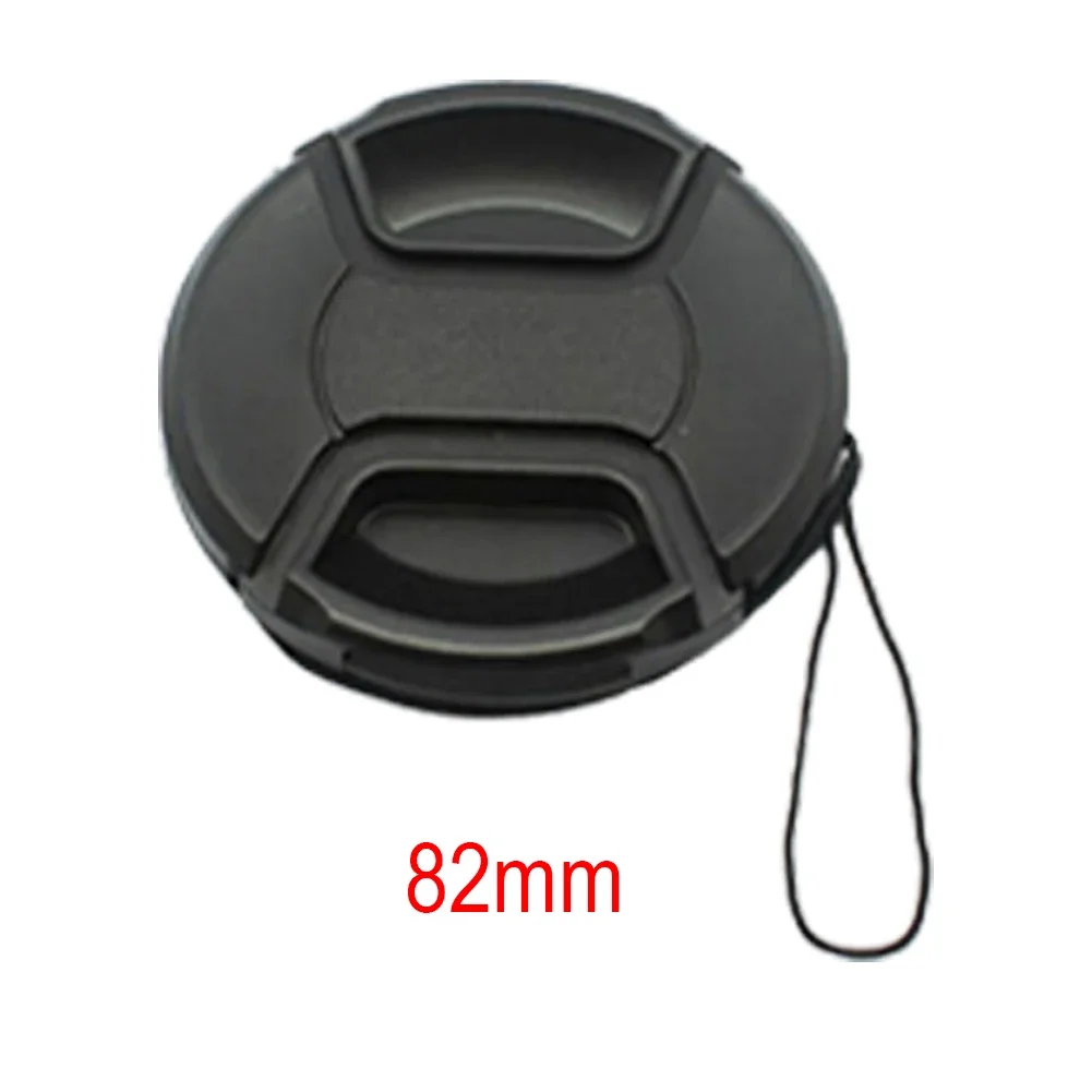 Wordless Lens Cap 49 52 55 58 62 67 72 7782mm Lens Cap Lens Cover With Hanging Rope Center Clamping Buckle Cover