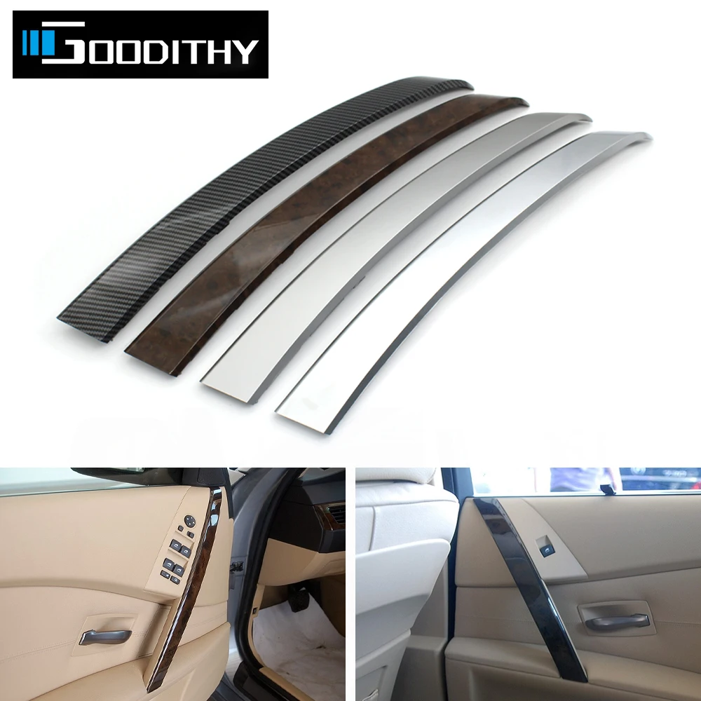 Car Interior Door Front Rear Pull Handle Trim Cover Replacement For BMW 5 Series M5 2004 2005 2006 51416959333 51416959334