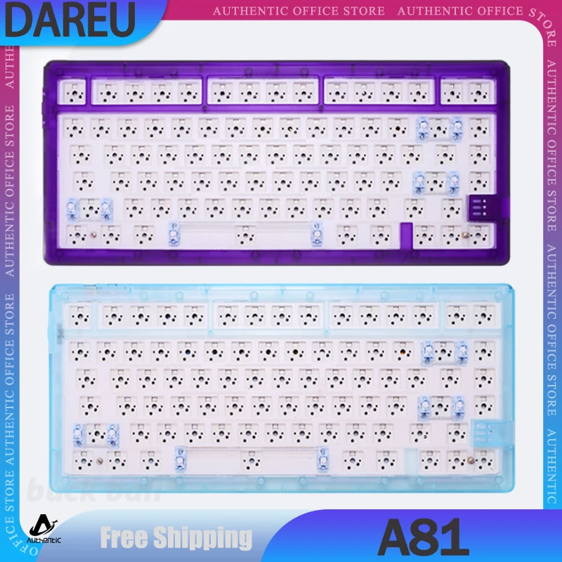 

Dareu A81 Mechanical Keyboard Kit 3 Mode 2.4G Bluetooth Wireless Keyboard Kit RGB Hot Swap Keyboards Custom Gamer Keyboard Kits