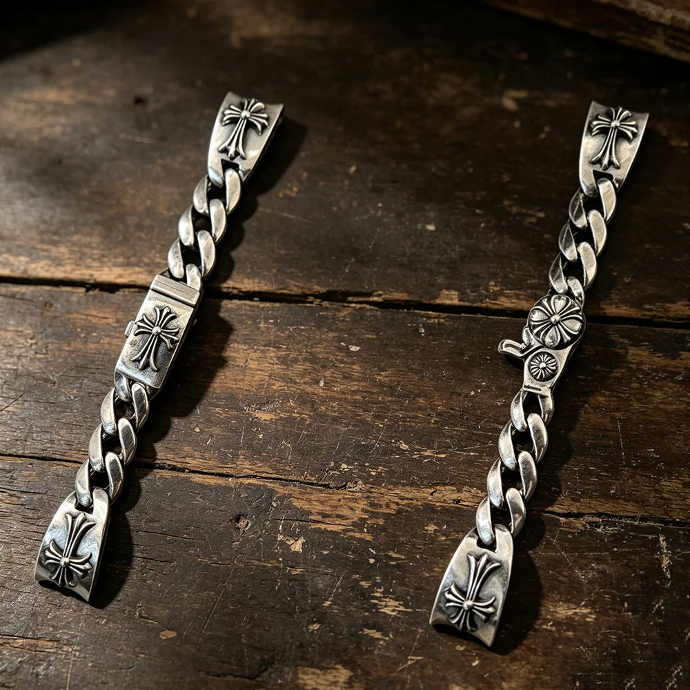 Fashionable Cross Style Watch Strap with Lobster Clasp Unisex Trendy Plain Surface Couple Match All Season Accessory