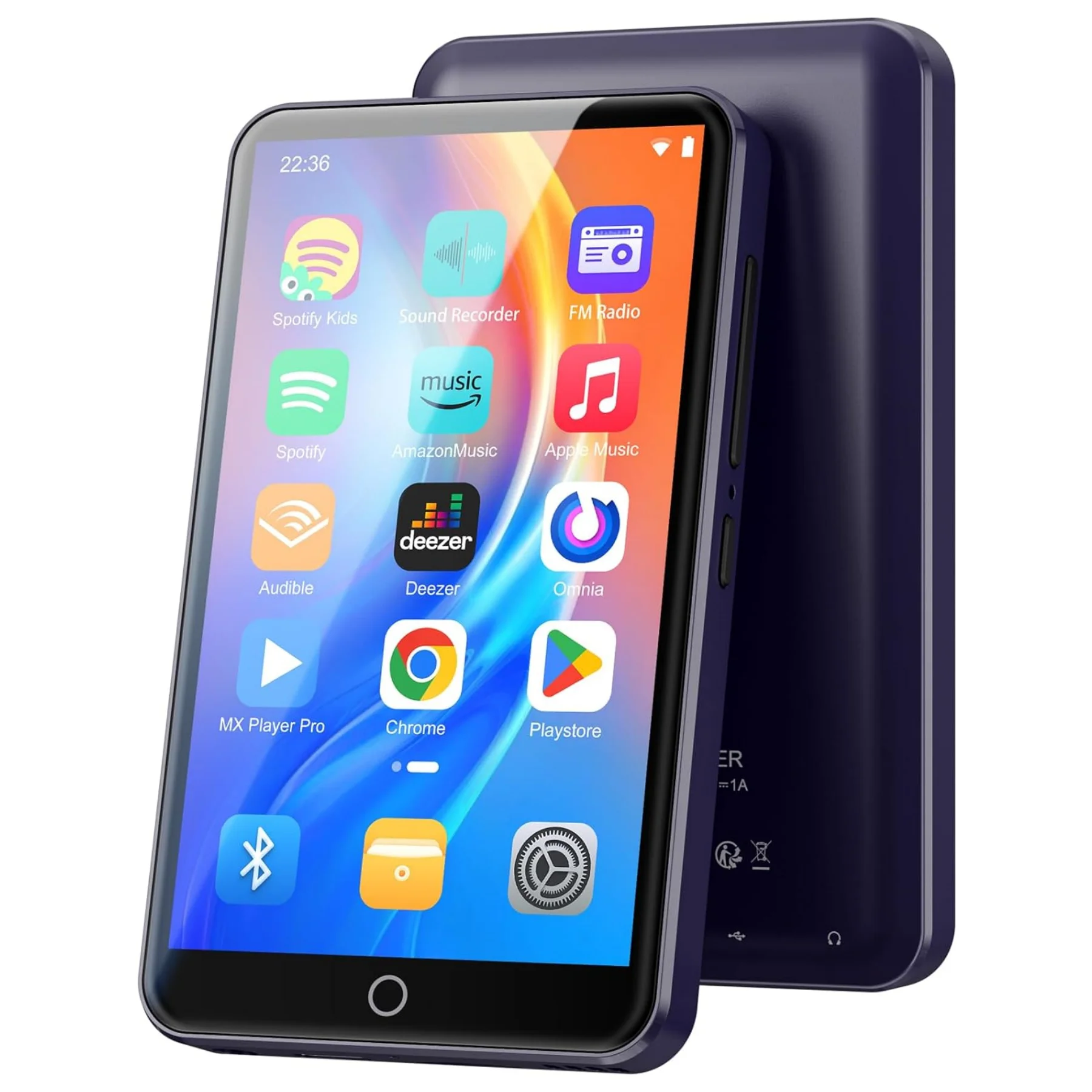 80GB MP3 Player Android 9.0 with Bluetooth and WiFi, 4.0-inch touchscreen with speakers, FM radio, eBooks, capacity up to 512GB