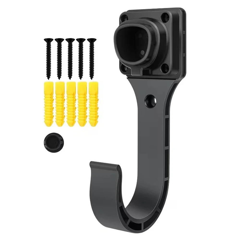 

EV Charger Holder With Wall Mount Dock And Electric Car Cable Organizer For Indoor And Outdoor