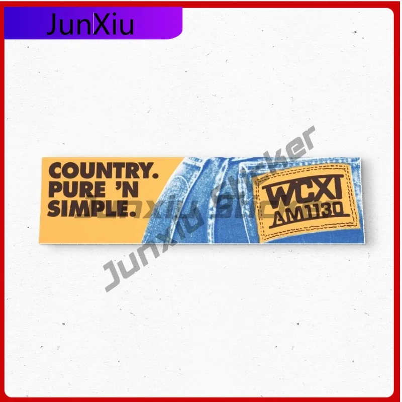 

WCXI AM 1130 Anime Boat Waterproof Sticker Country Bumper Sticker DETROIT Vintage Style Radio Decal 70s 80s Bumper Cool UV