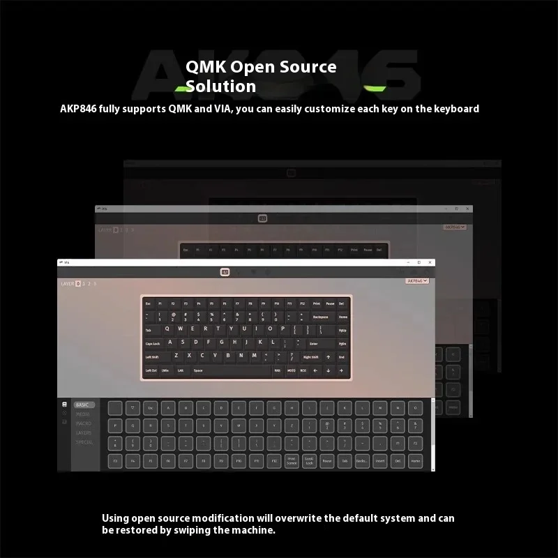 Ajazz akp846 teclado mecânico com fio 10.1 Polegada tela 84 teclas hot swap teclados de jogos gaxeta botão de metal pc laptops tablets