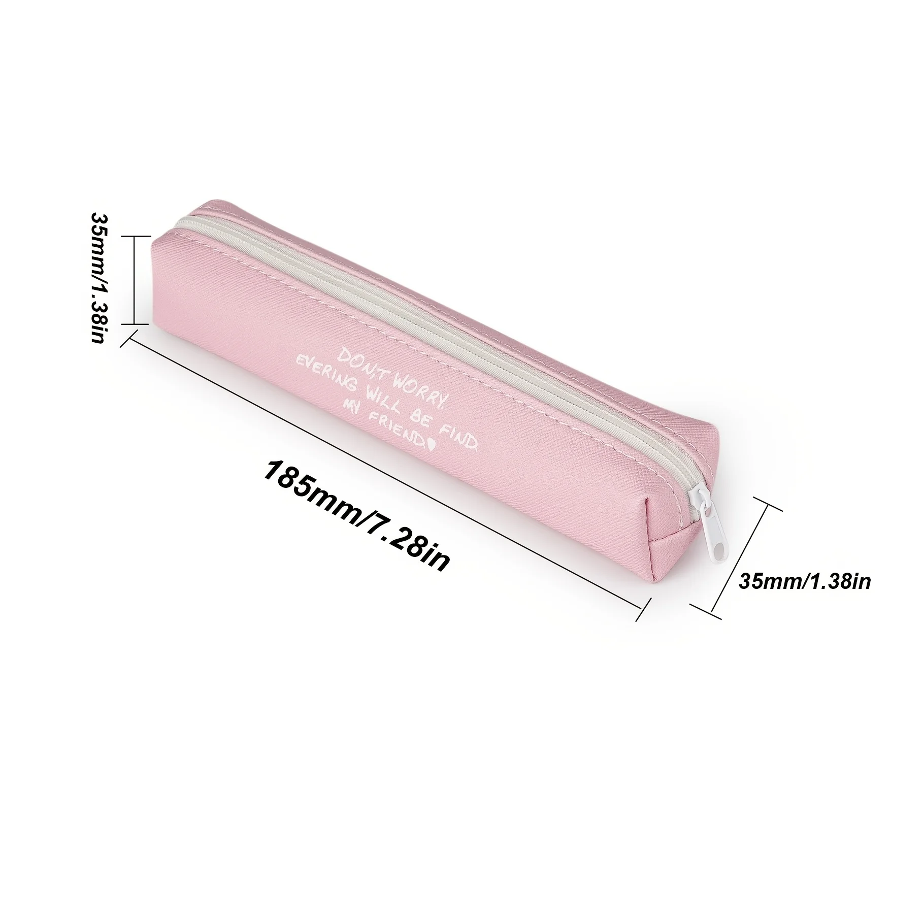 New Chic Portable Fabric Mini Pencil Case - Ins Trend High Aesthetic Cosmetic Bag for Girls & Students, Eyebrow Pencil Makeup Br