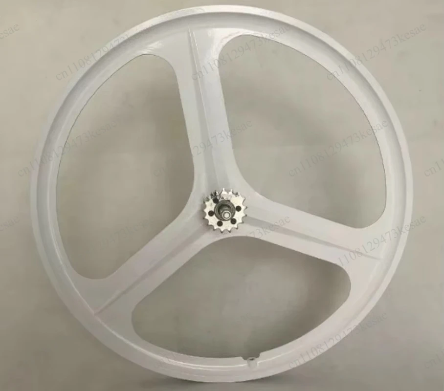 for 700C Fixed Gear Bicycle 3-Spoke Mag Wheel Set Integrated One-Piece Front Rear Wheelset for Fixie Bike