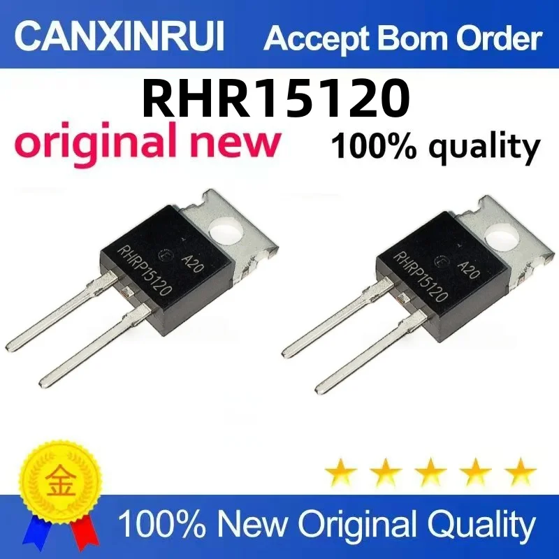 (10-300 piezas) Nuevo en stock Diodo RHR15120 TO-220, a partir de uno, se puede comprar directamente.