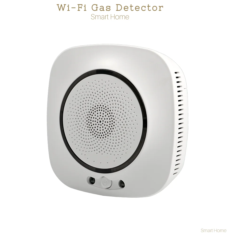 90-220Vac EUプラグ WIFI天然ガス検知器 Tuyaアプリ プッシュメッセージ 石炭ガスセンサー LPG警報 NC/NOリレー 遮断 DN10/15バルブ