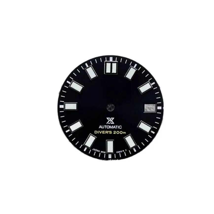 

Watch Accessories 28.5mmNH35 Dial Sunburst Dial Light Gray Black Green White Green Luminous Fits NH35/NH36 Movement