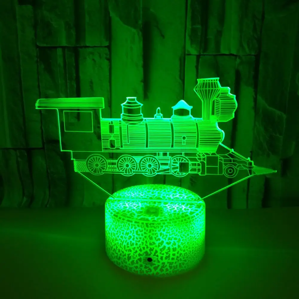 Nighdn Zug 3d Lampe Illusion führte Nachtlicht 7 Farbwechsel Nacht lampe für Raum dekoration Zug Spielzeug für Kinder Geburtstags geschenke