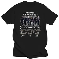 Camiseta de algodón negro para hombre, S-5xl de Shadowhunters, 3th Anniversary thank For Memories, de gran tamaño, ropa harajuku