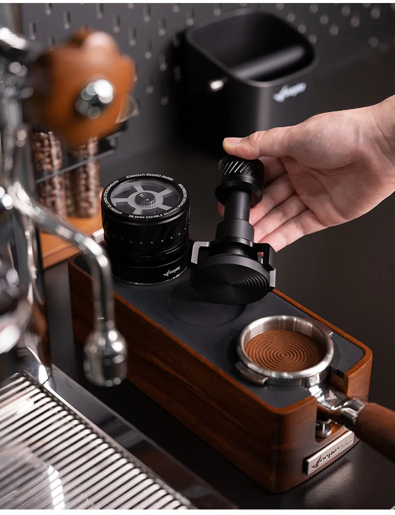 58.5mm Spring Loaded Constant Pressure Espresso Tamper Auto Rebound Sound Feedback Impulse Impact Barista Coffee Accessories