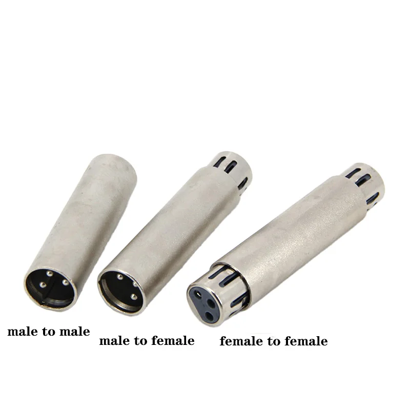 XLR 암-암 오디오 마이크 어댑터 커넥터, Xlr 3 핀 암 및 수-Xlr 암 커넥터, 1 개