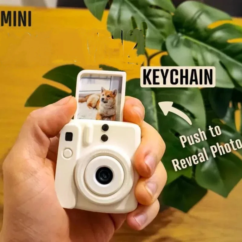 Hält Fotos, Kamera-Schlüsselanhänger, Mini-1-Zoll-Fotos, Schlüsselring, dekorativer Anhänger, leichter Stressabbau-Schlüsselanhänger, Geschenk – Detail 1
